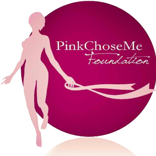 A pink circle with the words " pinkchoseme foundation ".
